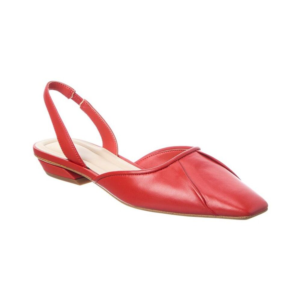 Franco Sarto Red Leather Slingback Flats